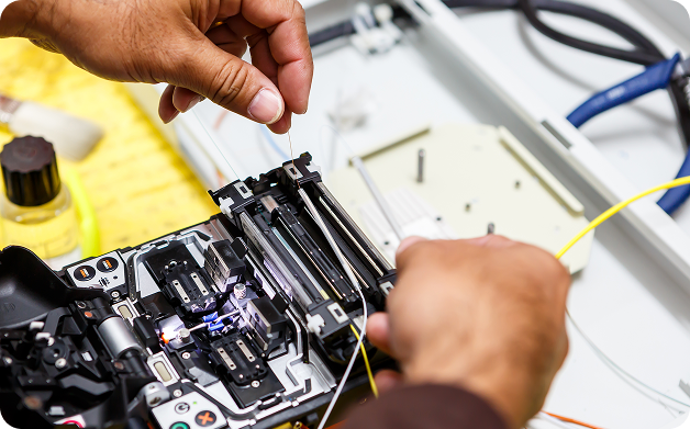 fiber optic cable splice machine