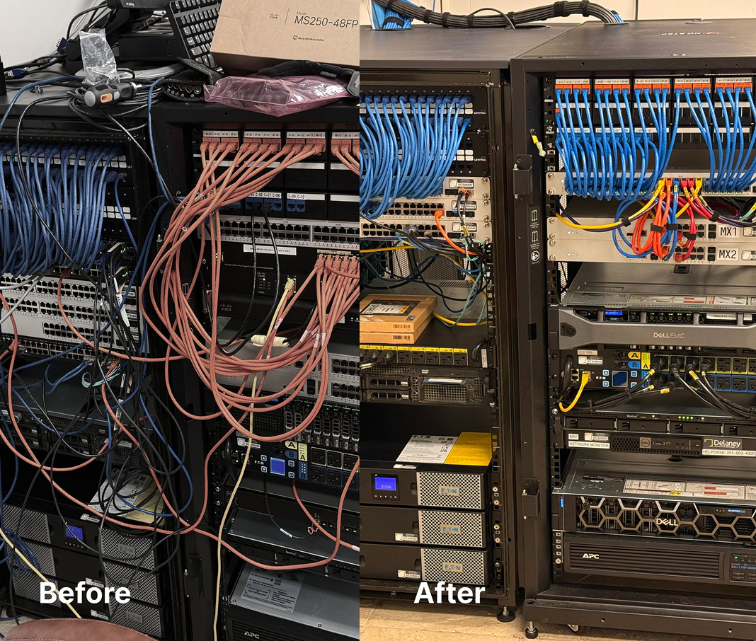 Structured Cabling before and after